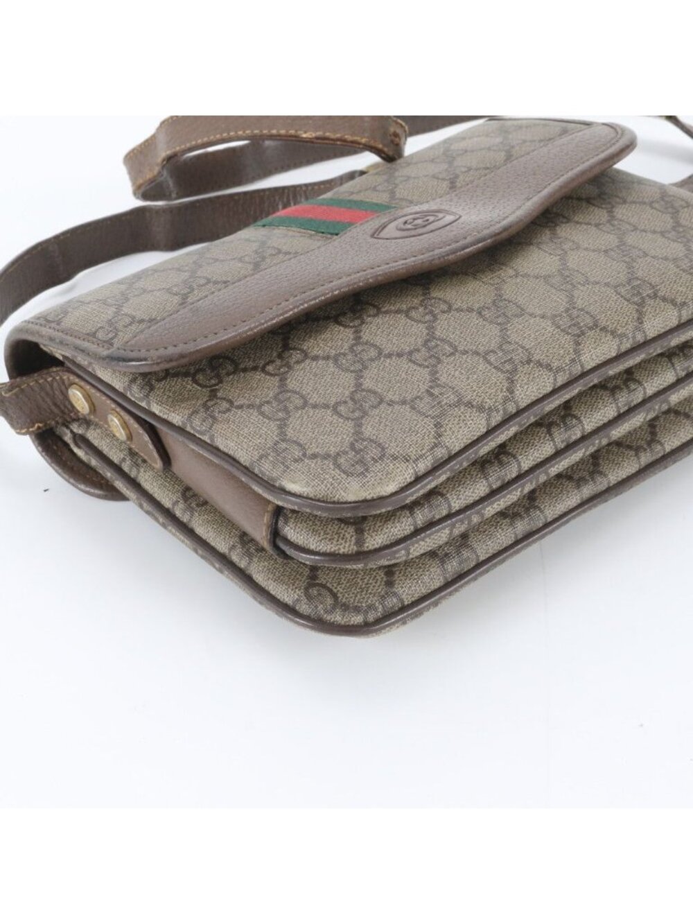 Gucci Vintage GG Supreme Sherry Line Leather Shoulder Bag - Picture 5 of 10